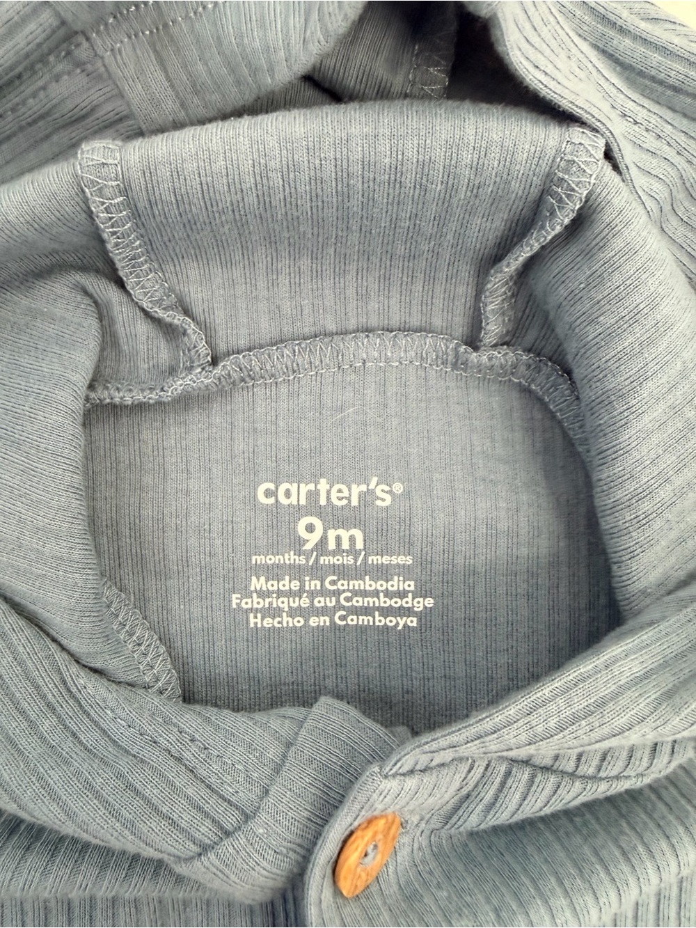 Carter's Rib-Knit Hooded Button Shirt - Picture 3 of 3